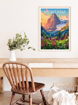 Montana Poster, Montana Print, Mountain Poster, Mountain Print, Montana Travel Poster, Wilderness Poster, Montana Art