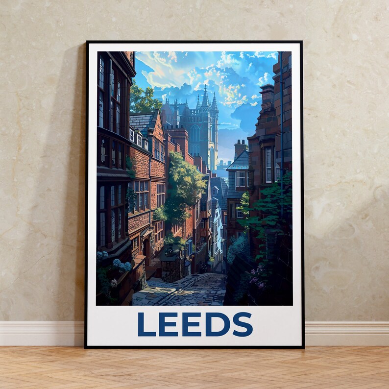 Leeds Poster, Leeds Print, England Poster, England Print, West Yorkshire Poster, England Art, Leeds Art