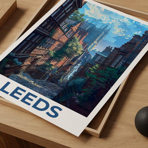 Leeds Poster, Leeds Print, England Poster, England Print, West Yorkshire Poster, England Art, Leeds Art
