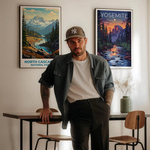 North Cascades National Park Travel Print Washington Poster Forest Wall Art  North Cascades Poster Home Decor Birthday Gift