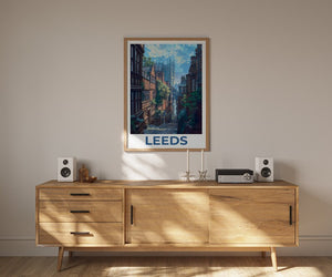 Leeds Poster, Leeds Print, England Poster, England Print, West Yorkshire Poster, England Art, Leeds Art
