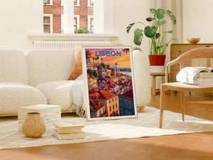 Lisbon Travel Poster, Portugal Print, Lisbon City Wall Art, Portugal Illustration, Portugal Poster, Home Decor, Birthday Gift