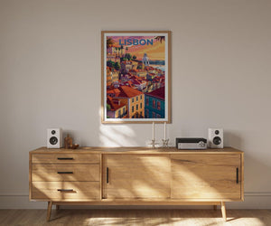Lisbon Travel Poster, Portugal Print, Lisbon City Wall Art, Portugal Illustration, Portugal Poster, Home Decor, Birthday Gift