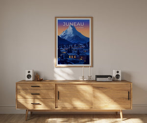 Juneau Travel Poster, Alaska Wall Art, Alaska Print, Juneau Poster, Juneau Art, City Poster, Wall Decor