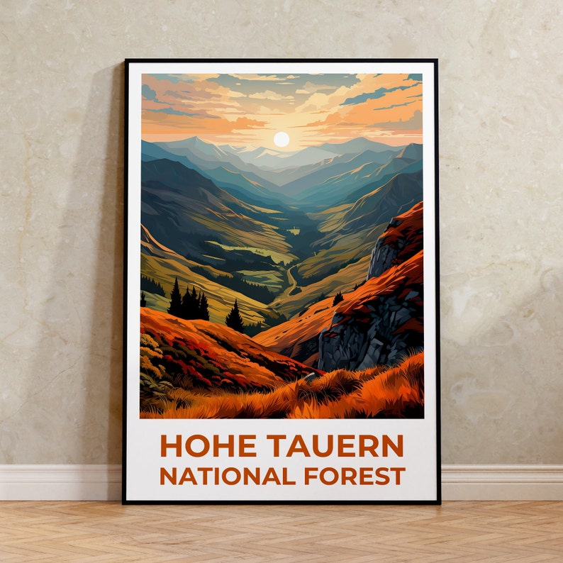 Hohe Tauern Travel Poster, Austria Wall Art, Austia Print, Hohe Tauern Poster, Austria Poster, Mountain Poster, Hohe Tauern Art