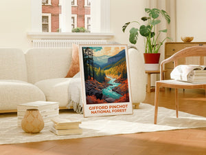 Gifford Pinchot National Forest Travel Poster, Washington Wall Art, Washington Print, Gifford Pinchot National Forest Poster, Nature Poster