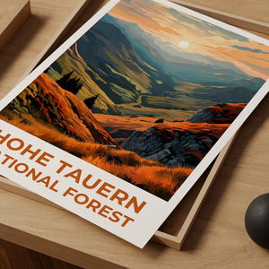 Hohe Tauern Travel Poster, Austria Wall Art, Austia Print, Hohe Tauern Poster, Austria Poster, Mountain Poster, Hohe Tauern Art
