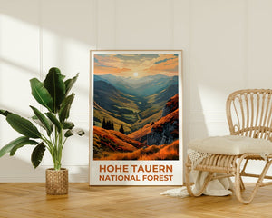 Hohe Tauern Travel Poster, Austria Wall Art, Austia Print, Hohe Tauern Poster, Austria Poster, Mountain Poster, Hohe Tauern Art