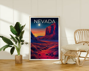 Nevada Travel Poster, Desert Wall Art, Desert Print, Nevada Poster, Desert Poster, Nature Poster, Nevada Art