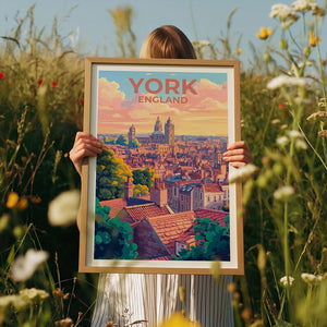 York England Poster - Historic City Skyline Wall Art