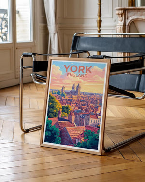 York England Poster - Historic City Skyline Wall Art