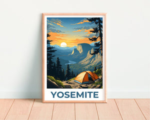 Affiche de voyage Yosemite, art mural de Californie, impression de Californie, affiche de Yosemite, affiche de Californie, impression de Yosemite, art de Yosemite