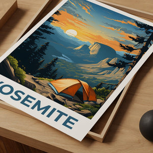 Affiche de voyage Yosemite, art mural de Californie, impression de Californie, affiche de Yosemite, affiche de Californie, impression de Yosemite, art de Yosemite