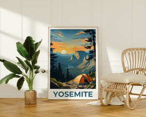 Affiche de voyage Yosemite, art mural de Californie, impression de Californie, affiche de Yosemite, affiche de Californie, impression de Yosemite, art de Yosemite