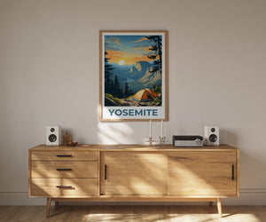Affiche de voyage Yosemite, art mural de Californie, impression de Californie, affiche de Yosemite, affiche de Californie, impression de Yosemite, art de Yosemite