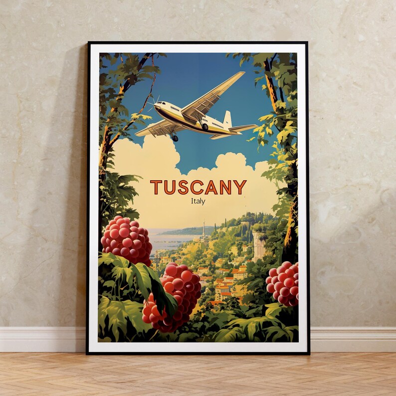 Tuscany Travel Poster, Italy Wall Art, Italy Print, Tuscany Poster, Tuscany Art, Europe Poster, Poster Art, Wall Decor