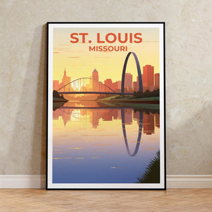 St. Louis Reiseposter, Missouri Wandkunst, Missouri Druck, St. Louis Poster, Gateway Arch Poster, Stadt Poster, St. Louis Kunst