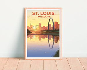 St. Louis Reiseposter, Missouri Wandkunst, Missouri Druck, St. Louis Poster, Gateway Arch Poster, Stadt Poster, St. Louis Kunst