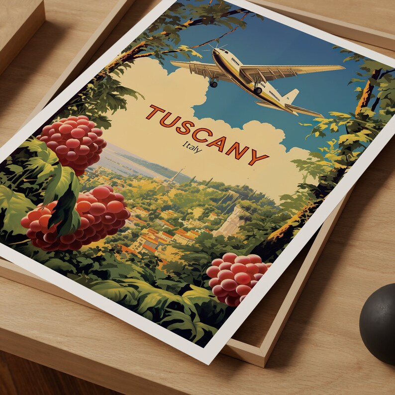 Tuscany Travel Poster, Italy Wall Art, Italy Print, Tuscany Poster, Tuscany Art, Europe Poster, Poster Art, Wall Decor