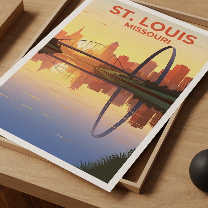 St. Louis Reiseposter, Missouri Wandkunst, Missouri Druck, St. Louis Poster, Gateway Arch Poster, Stadt Poster, St. Louis Kunst