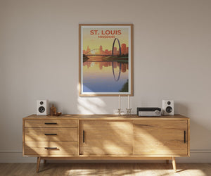 St. Louis Reiseposter, Missouri Wandkunst, Missouri Druck, St. Louis Poster, Gateway Arch Poster, Stadt Poster, St. Louis Kunst