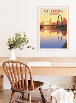 St. Louis Reiseposter, Missouri Wandkunst, Missouri Druck, St. Louis Poster, Gateway Arch Poster, Stadt Poster, St. Louis Kunst