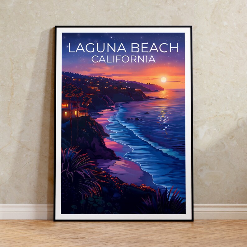 Laguna Beach Poster, Laguna Beach Print, California Poster, California Print, Laguna Beach Travel Poster, Beach Art, Laguna Beach Gift