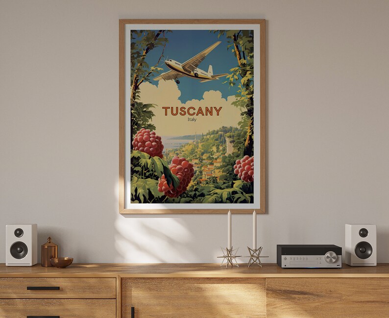Tuscany Travel Poster, Italy Wall Art, Italy Print, Tuscany Poster, Tuscany Art, Europe Poster, Poster Art, Wall Decor