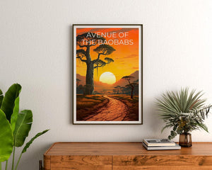 Avenue of the Baobabs Travel Print, Madagascar Poster, Giant Trees Wall Art, Madagascar Art, Home Decor, Birthday Gift