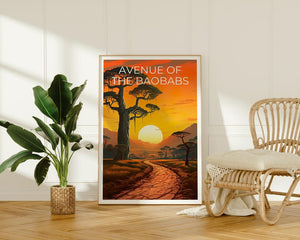 Avenue of the Baobabs Travel Print, Madagascar Poster, Giant Trees Wall Art, Madagascar Art, Home Decor, Birthday Gift
