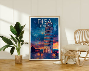 Leaning Tower of Pisa Poster, Italy Print, Italy Art, Tower of Pisa Print, Pisa Art, Tower of Pisa Art