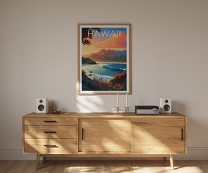 Hawaii Reiseposter, Insel Wandkunst, Insel Druck, Hawaii Poster, Insel Poster, Natur Poster, Hawaii Druck