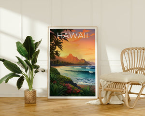 Hawaii Poster, Hawaii Print, Moloka‘i Poster, Moloka‘i Print, Hawaii Travel Poster, Island Poster, Hawaii Art