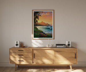 Hawaii Poster, Hawaii Print, Moloka‘i Poster, Moloka‘i Print, Hawaii Travel Poster, Island Poster, Hawaii Art