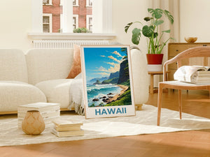 Hawaii Poster, Hawaii Print, Coast Poster, Coast Print, Hawaii Travel Poster, Coast Art, Hawaii Art