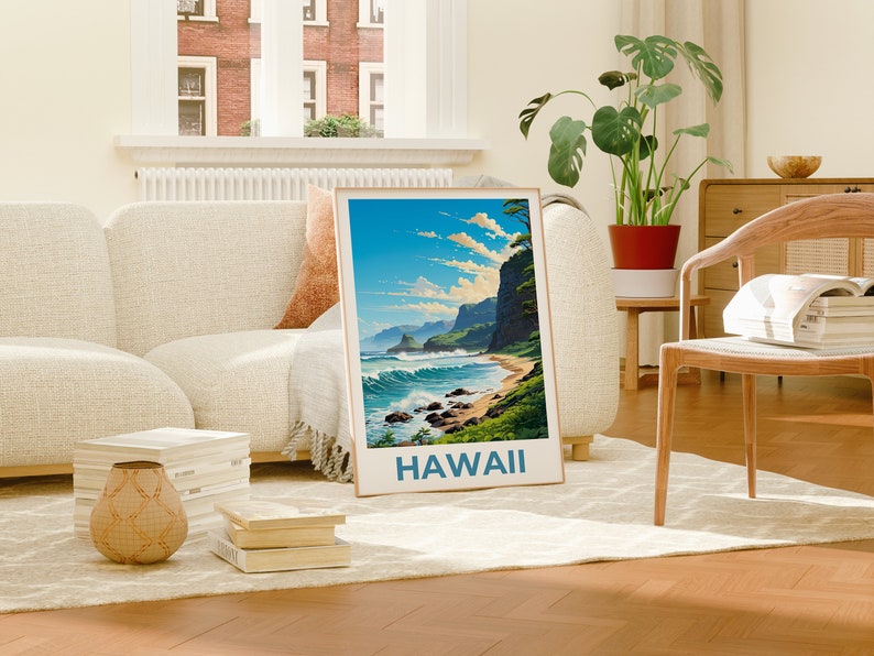 Hawaii Poster, Hawaii Print, Coast Poster, Coast Print, Hawaii Travel Poster, Coast Art, Hawaii Art