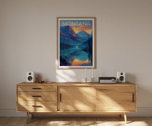 Montana Poster, Montana Print, Mountain Poster, Hiking Poster, Montana Gift, Forest Poster, Montana Art