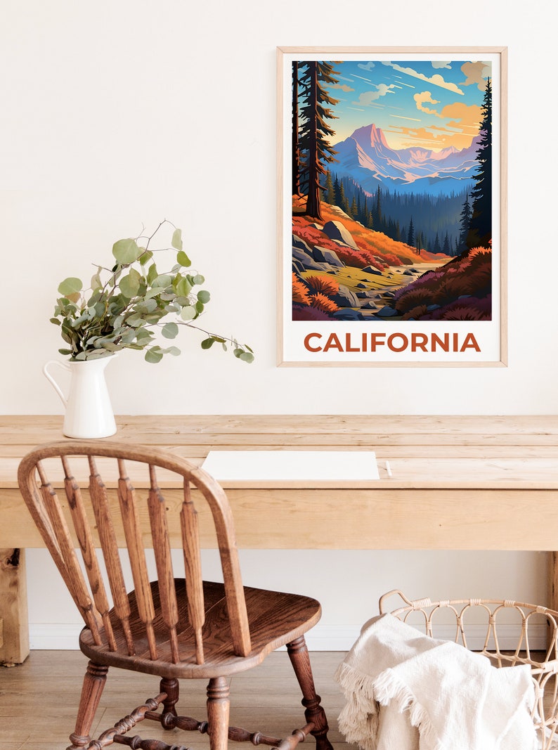 California Poster, California Print, Inyo National Forest Poster, Inyo Print, California Travel Poster, Forest Poster, California Art