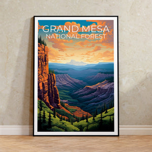 Grand Mesa National Forest Travel Poster, Colorado Wall Art, Colorado Print, Grand Mesa National Forest Poster, Nature Poster