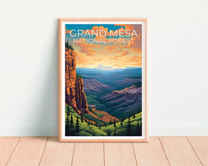 Grand Mesa National Forest Travel Poster, Colorado Wall Art, Colorado Print, Grand Mesa National Forest Poster, Nature Poster