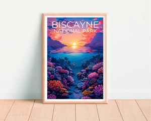 Biscayne National Park Poster, Biscayne Print, Florida Art, Florida Poster, Coral Reef Poster, Florida Print, Coral Reef Print