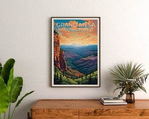 Grand Mesa National Forest Travel Poster, Colorado Wall Art, Colorado Print, Grand Mesa National Forest Poster, Nature Poster