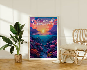 Biscayne National Park Poster, Biscayne Print, Florida Art, Florida Poster, Coral Reef Poster, Florida Print, Coral Reef Print