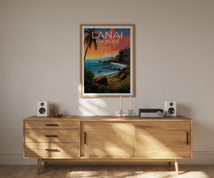 Lanai Travel Poster, Hawaii Wall Art, Hawaii Print, Lanai Poster, Hawaii Poster, Lanai Print, Lanai Art
