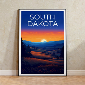 South Dakota Travel Poster, Great Plains Wall Art, Great Plains Print, South Dakota Poster, Great Plains Poster, Nature Poster