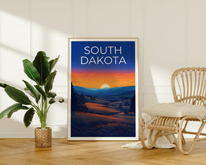 South Dakota Travel Poster, Great Plains Wall Art, Great Plains Print, South Dakota Poster, Great Plains Poster, Nature Poster