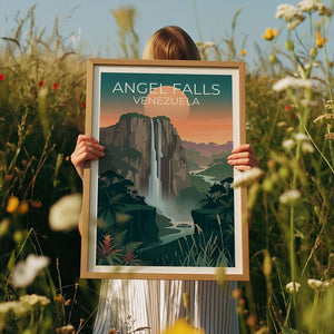 Angel Falls Poster - Venezuela Waterfall Wall Art Print