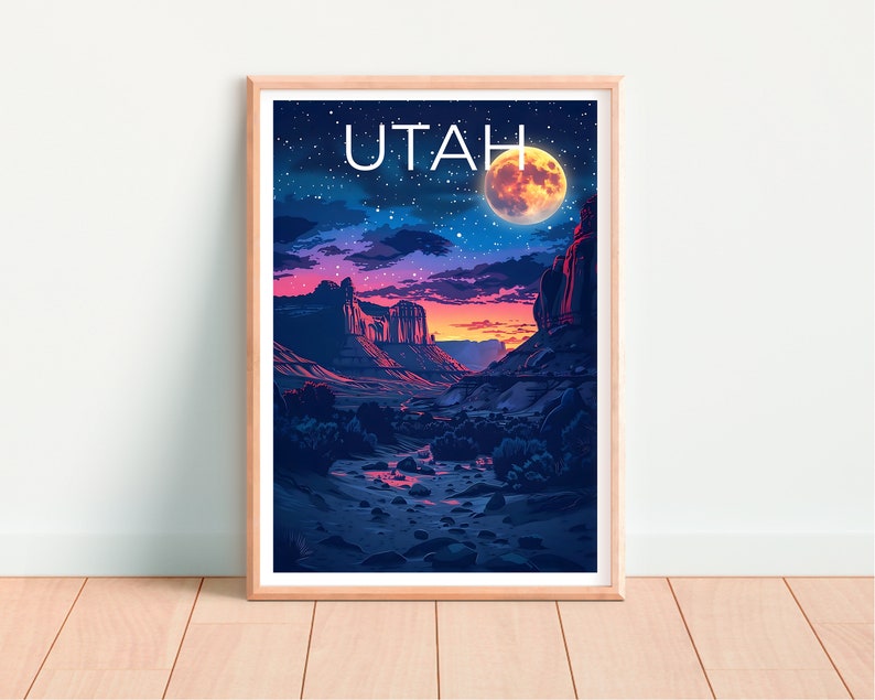 Utah Poster, Utah Druck, Wüste Poster, Outdoor-Druck, Utah Reise Poster, Utah Kunst, Canyonlands Poster