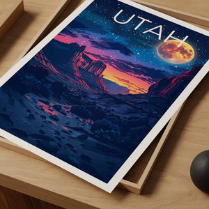 Utah Poster, Utah Druck, Wüste Poster, Outdoor-Druck, Utah Reise Poster, Utah Kunst, Canyonlands Poster