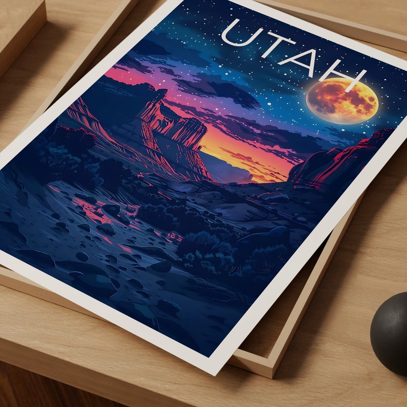 Utah Poster, Utah Druck, Wüste Poster, Outdoor-Druck, Utah Reise Poster, Utah Kunst, Canyonlands Poster